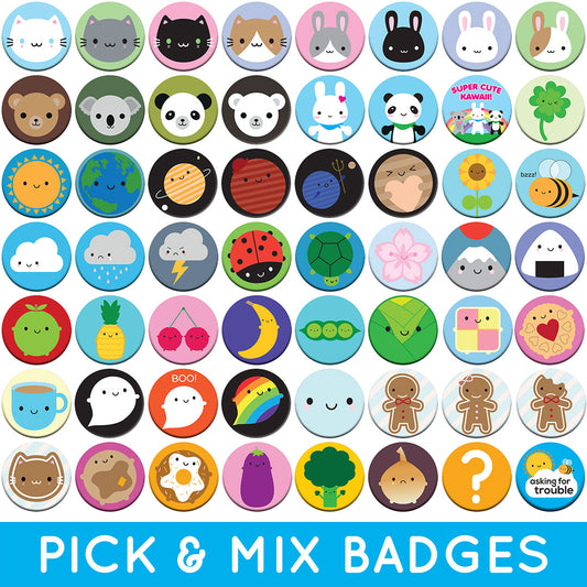 All currently available badge designs