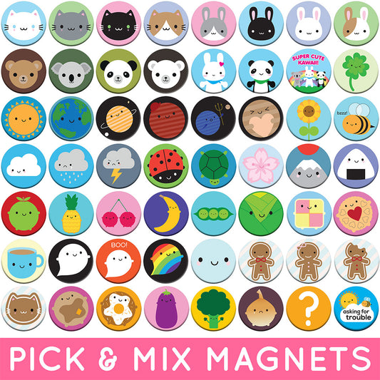 All currently available fridge magnet designs