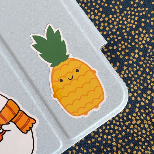 Baby Pineapple vinyl sticker on an iPad case