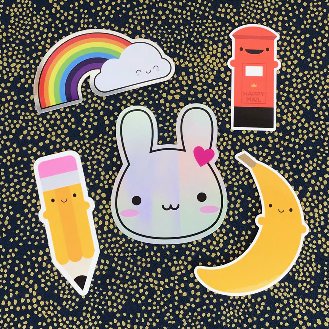 Happy Banana Kawaii Vinyl Stickers