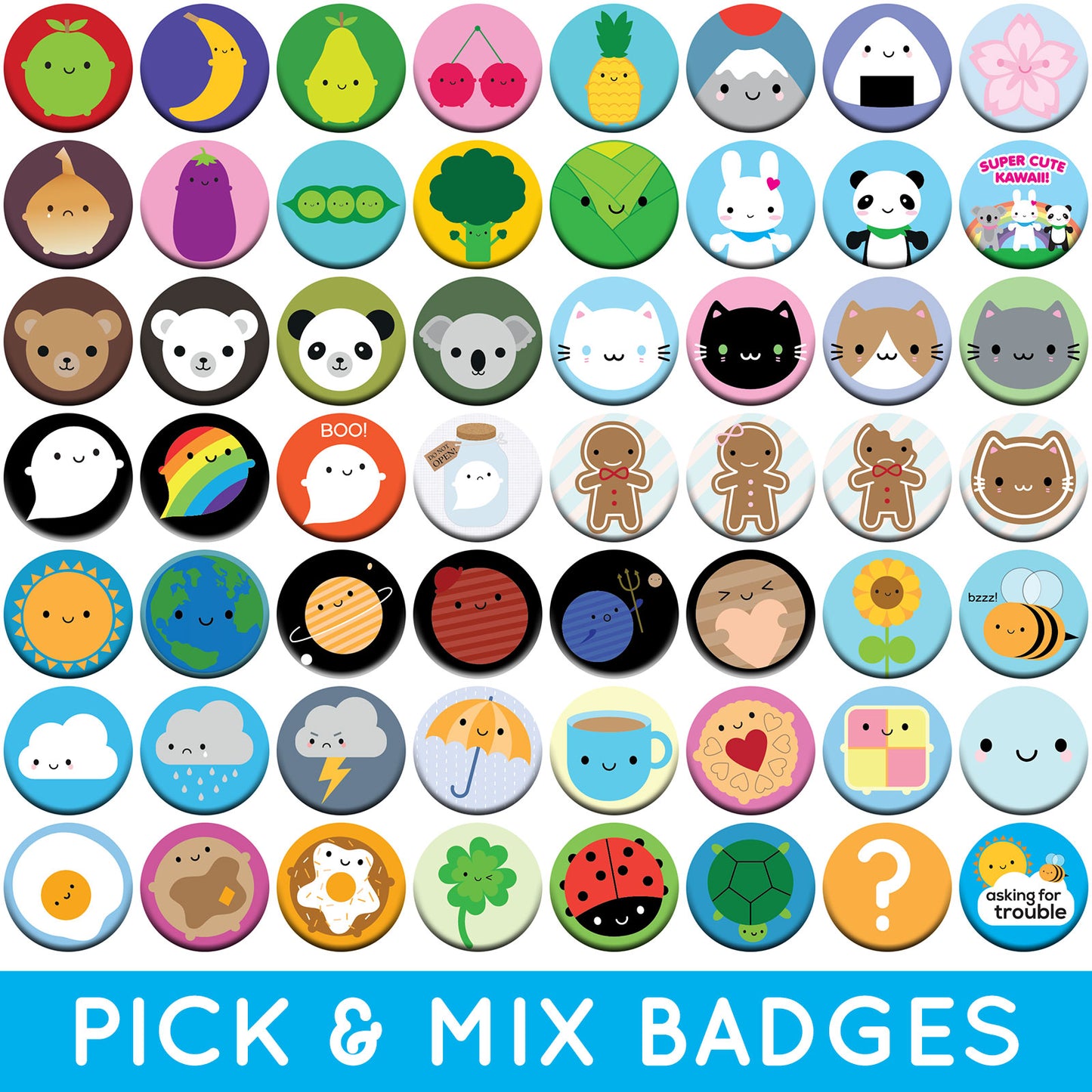 All available badge designs 