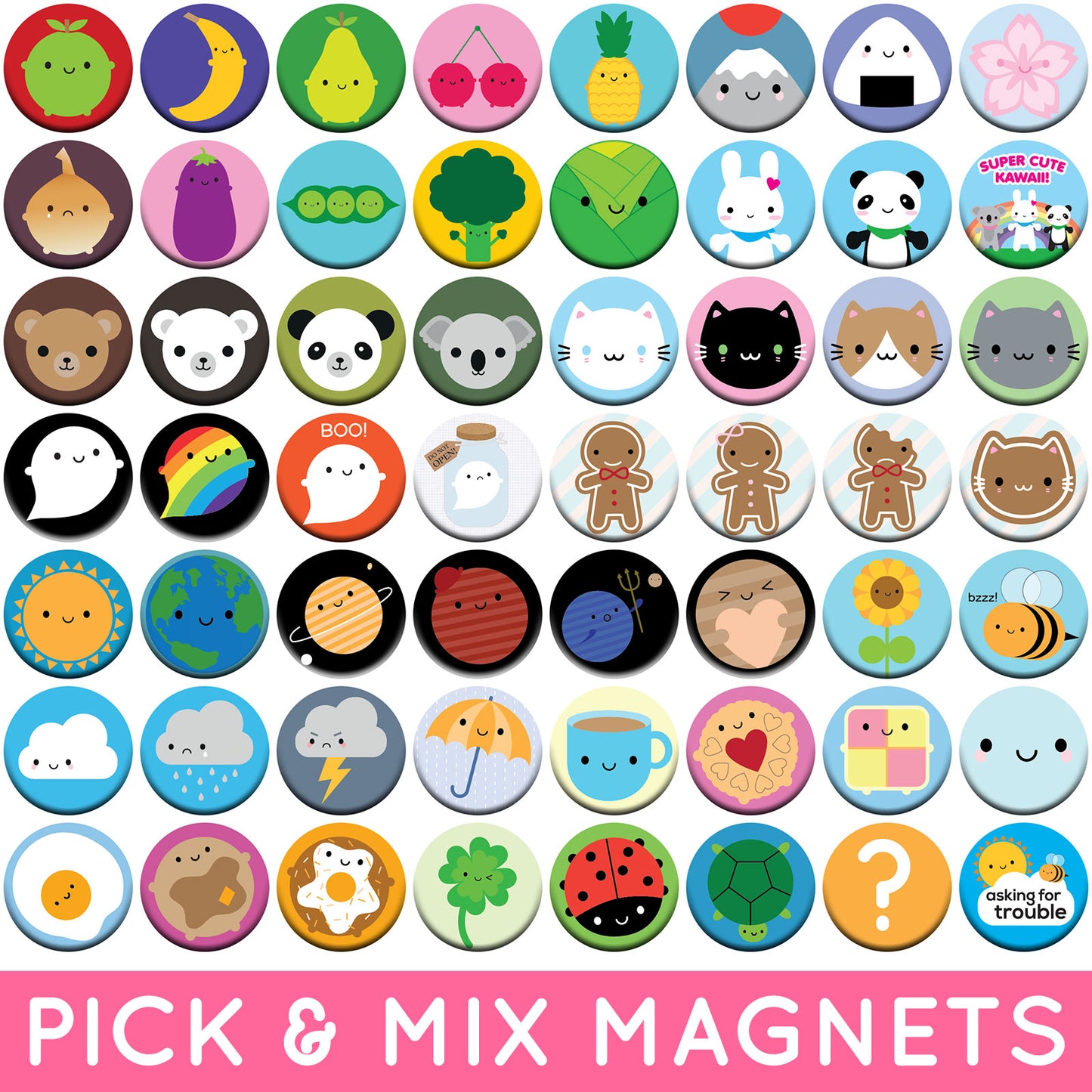 Pick & Mix Kawaii Fridge Magnets