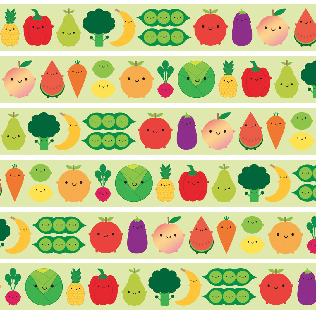 5 A Day Fruit & Vegetables Kawaii Washi Tape