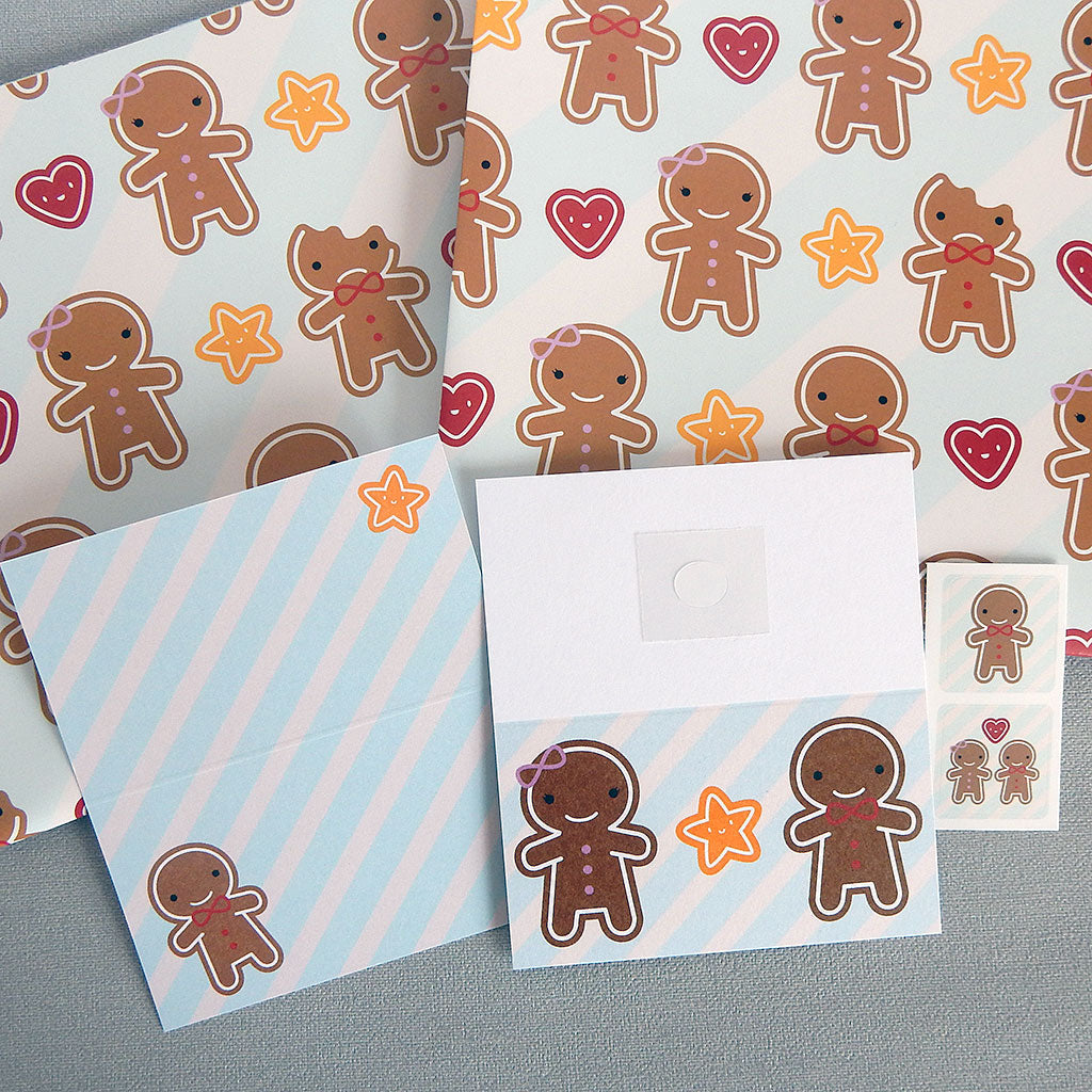 The Cookie Cute gift tags with matching wrapping paper and stickers (now discontinued)