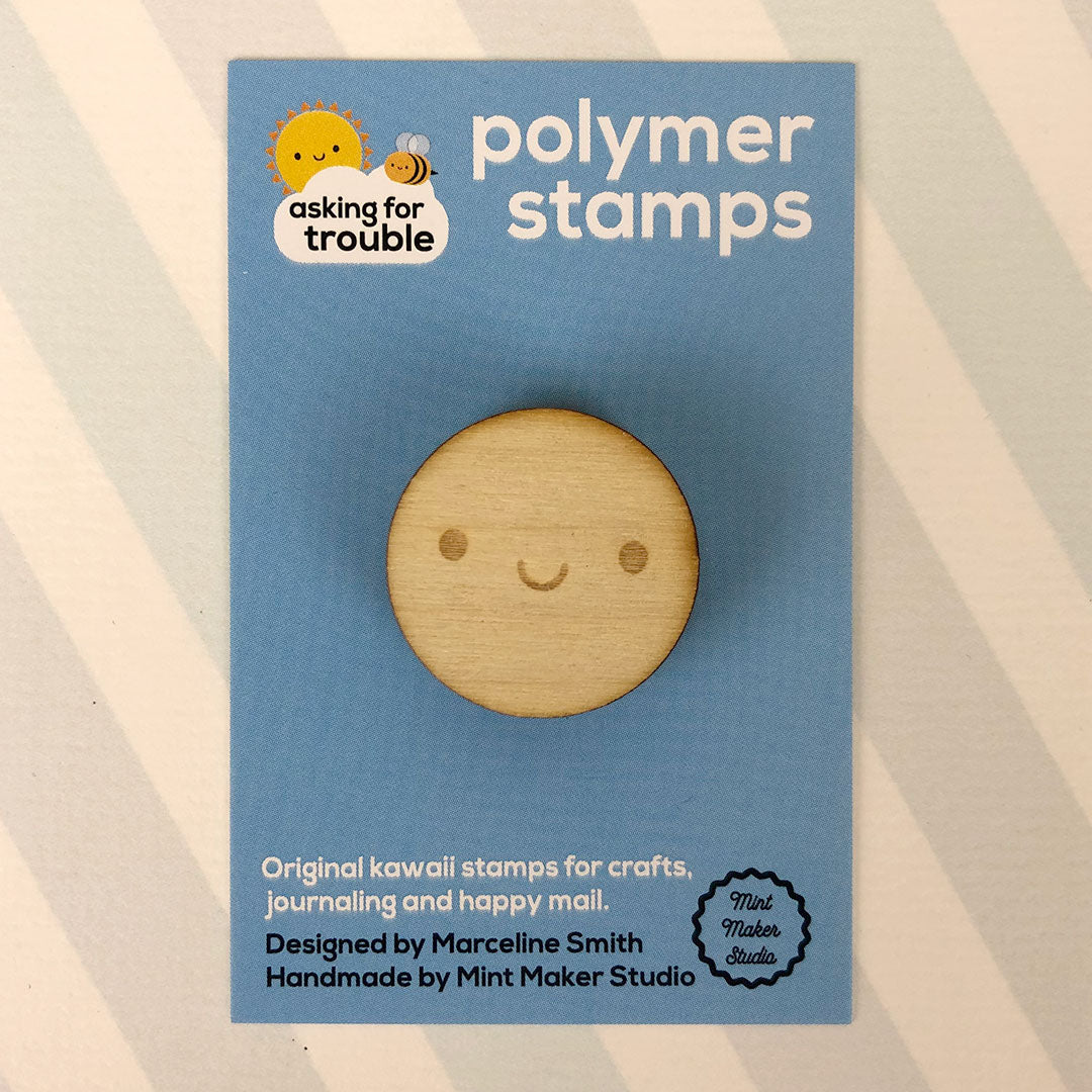 The stamp on an illustrated backing card