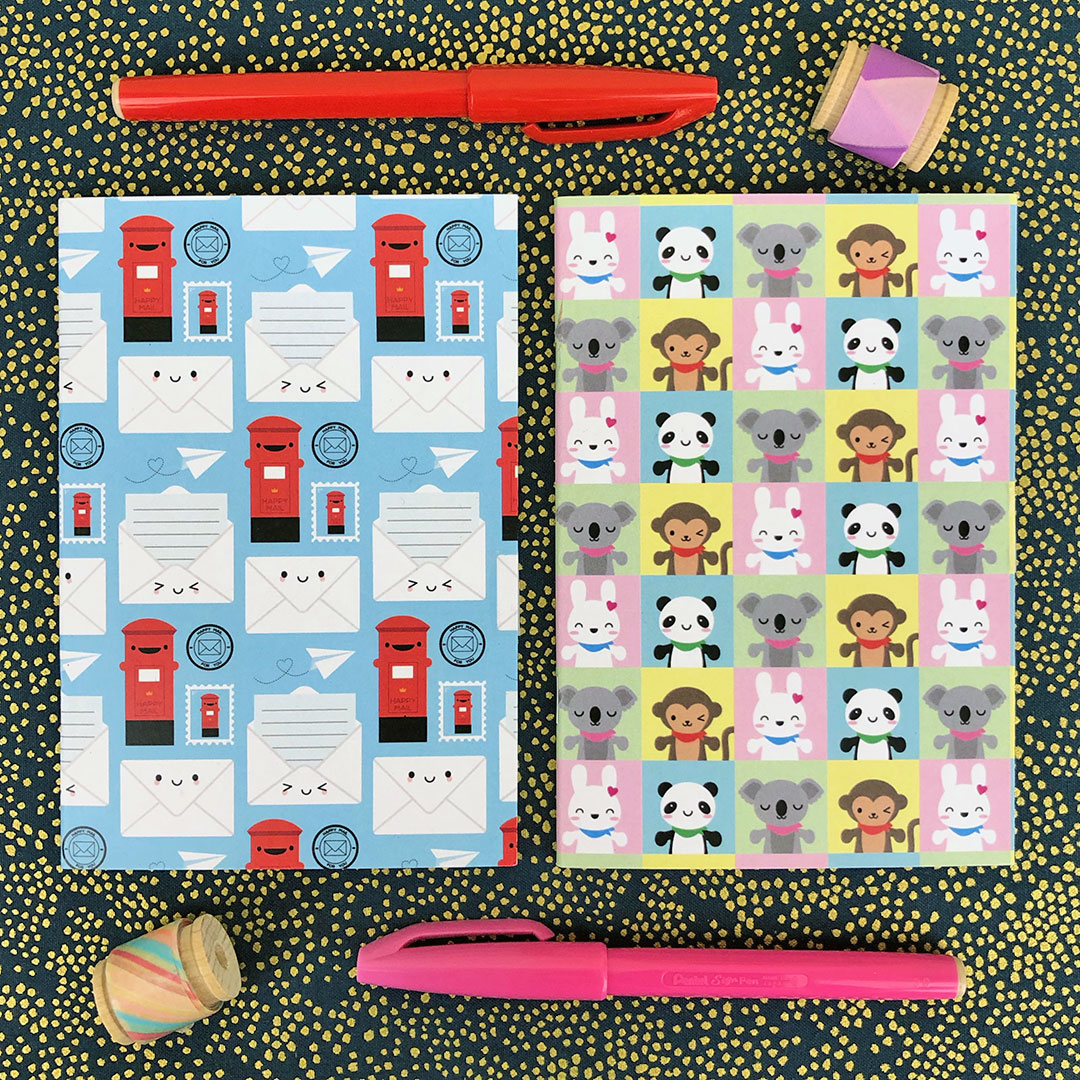 Both pocket notebooks - Happy Mail and SCK Animal Mascots