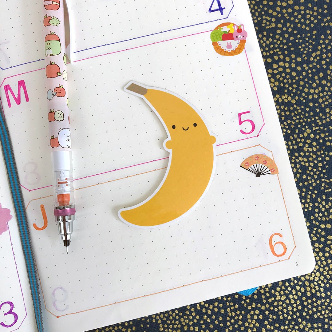 Happy Banana Kawaii Vinyl Stickers