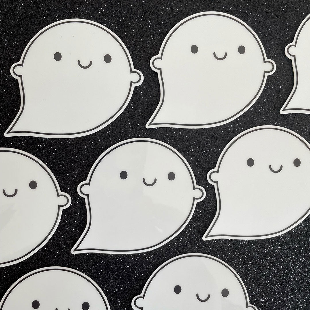 A few ghost stickers laid out together
