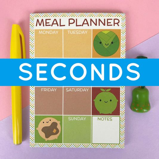 SECONDS - Kawaii Meal Planner Notepads