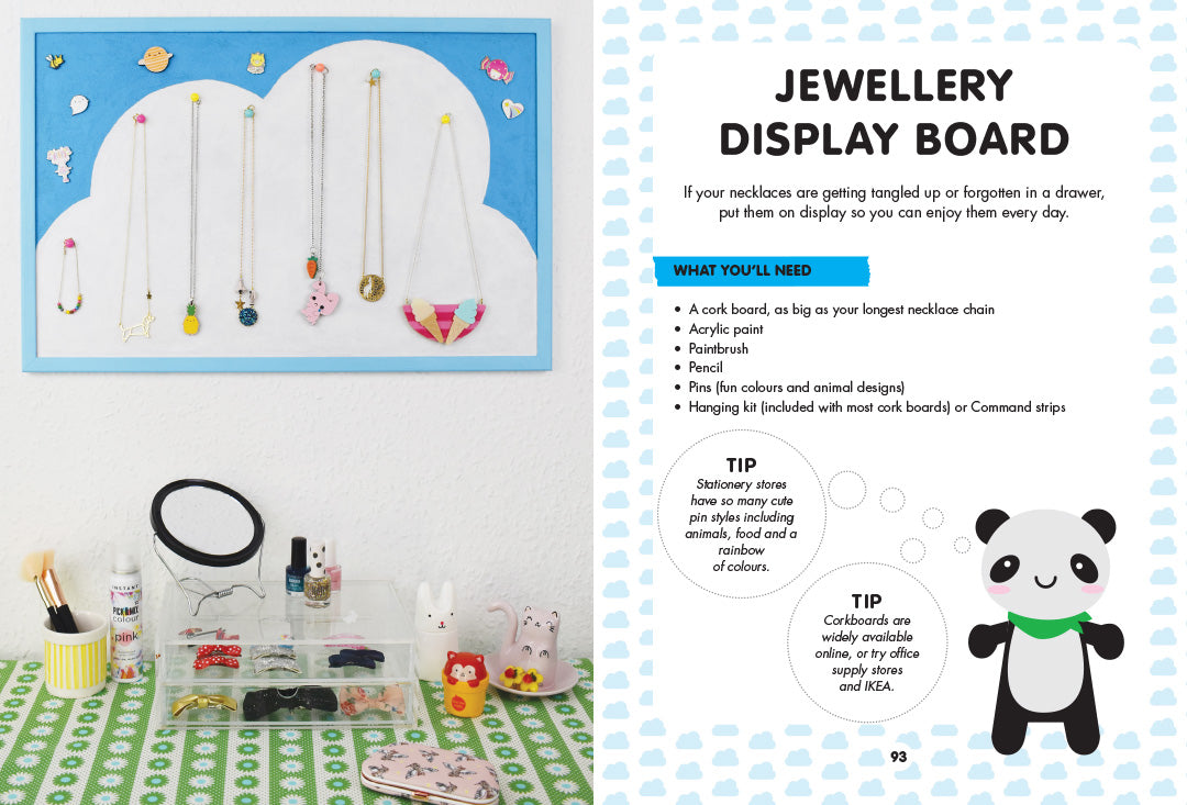 Jewellery display board DIY spread