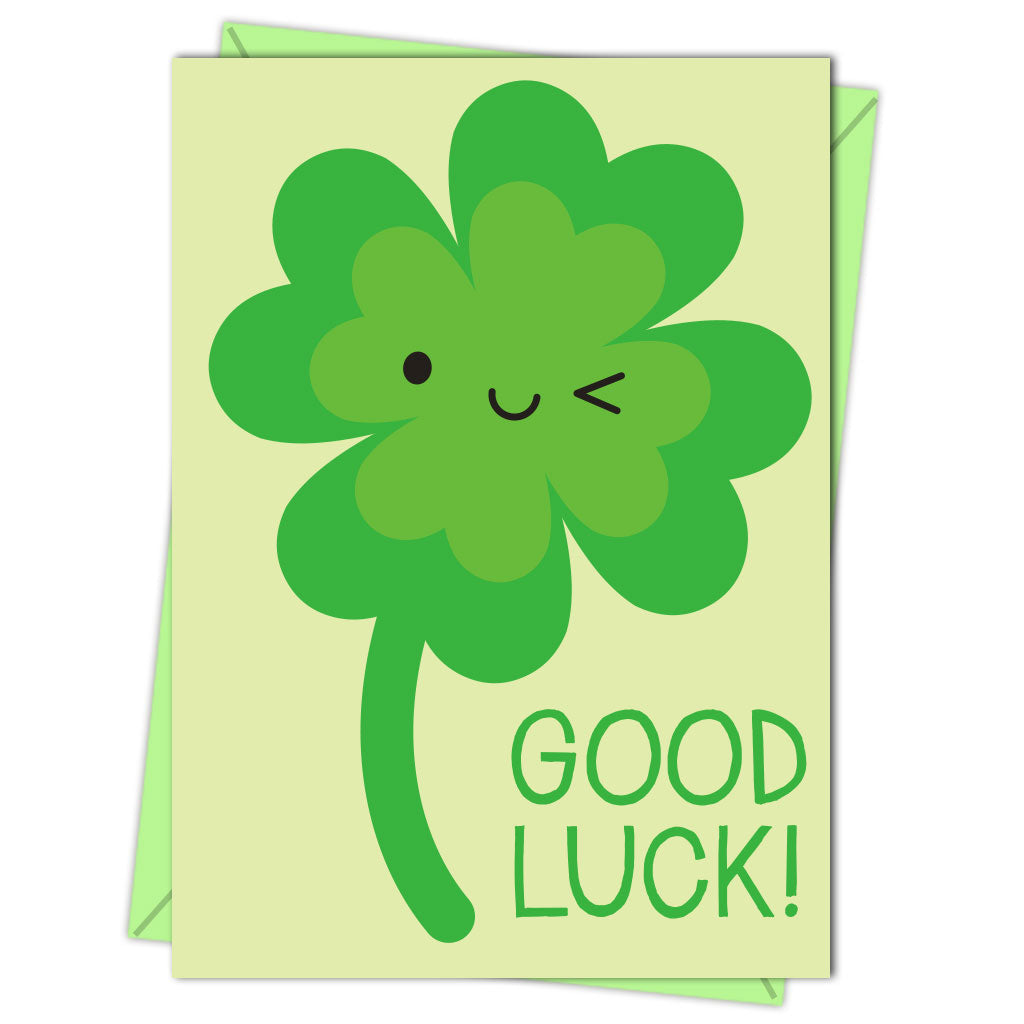 Lucky　–　Good　For　Four　Leaf　Luck　Asking　Clover　Card　Trouble