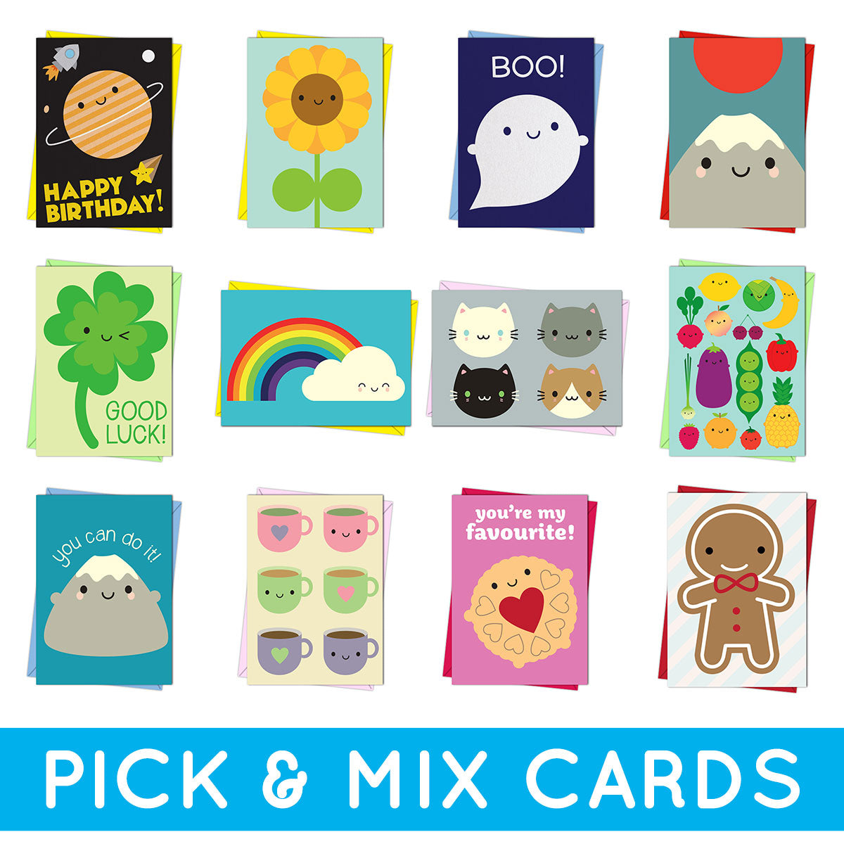 Pick and Mix Kawaii Cards
